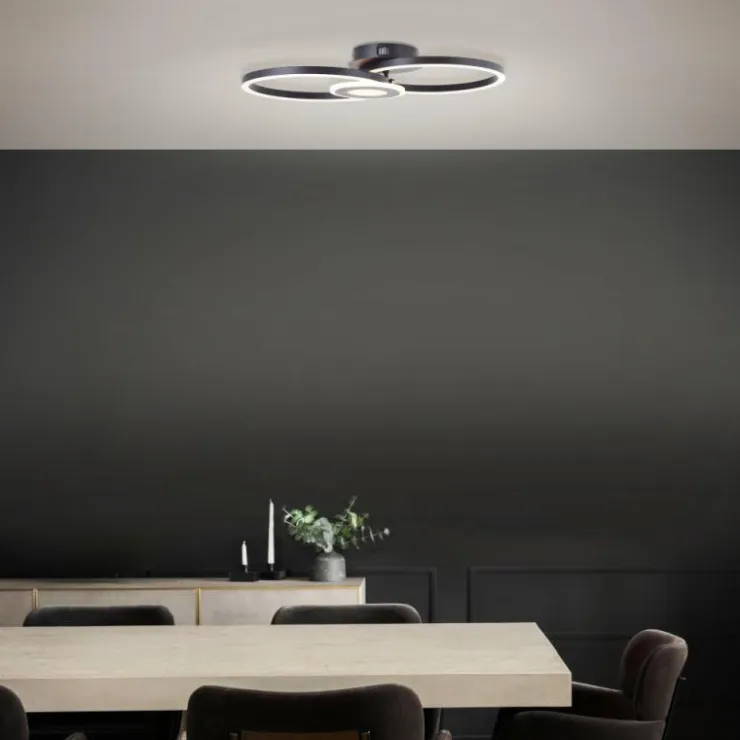 Luminaires Brilliant Éclairage Led|Plafonnier Brilliant Bray LED Noir, Blanc, 1 lumière