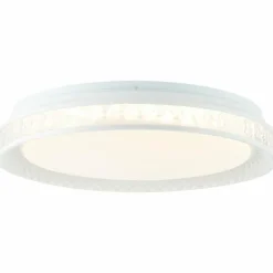 Plafonnier Brilliant Burlie LED Blanc, 1 lumière, Télécommandes, Changeur de couleurs