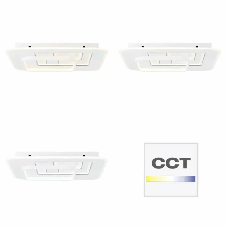 Luminaires Brilliant Éclairage Led|Plafonnier Brilliant Furtado LED Noir, Blanc, 1 lumière, Télécommandes