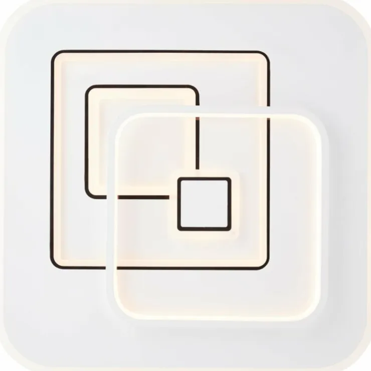 Luminaires Brilliant Éclairage Led|Plafonnier Brilliant Furtado LED Noir, Blanc, 1 lumière, Télécommandes