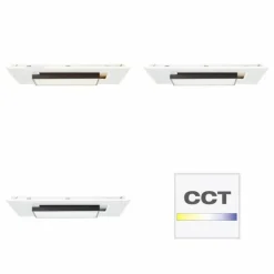 Luminaires Brilliant Éclairage Led|Plafonnier Brilliant Hutson LED Noir, Blanc, 1 lumière, Télécommandes
