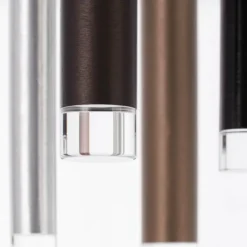Luminaires Brilliant Éclairage Led|Plafonnier Brilliant Living Cembalo LED Brun, 7 lumières