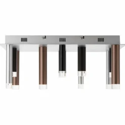 Luminaires Brilliant Éclairage Led|Plafonnier Brilliant Living Cembalo LED Brun, 12 lumières