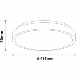 Luminaires Brilliant Éclairage Led|Plafonnier Brilliant Livius LED Argenté, 1 lumière, Télécommandes