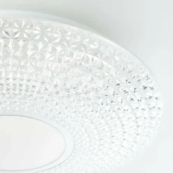Luminaires Brilliant Éclairage Led|Plafonnier Brilliant Lucian LED Blanc, 1 lumière, Télécommandes, Changeur de couleurs