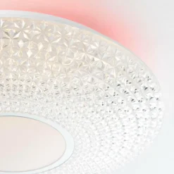 Luminaires Brilliant Éclairage Led|Plafonnier Brilliant Lucian LED Blanc, 1 lumière, Télécommandes, Changeur de couleurs