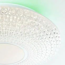 Luminaires Brilliant Éclairage Led|Plafonnier Brilliant Lucian LED Blanc, 1 lumière, Télécommandes, Changeur de couleurs