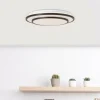 Luminaires Brilliant Éclairage Led|Plafonnier Brilliant Luciano LED Noir, Blanc, 1 lumière, Télécommandes