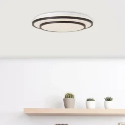 Luminaires Brilliant Éclairage Led|Plafonnier Brilliant Luciano LED Noir, Blanc, 1 lumière, Télécommandes