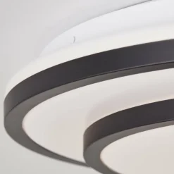 Luminaires Brilliant Éclairage Led|Plafonnier Brilliant Luciano LED Noir, Blanc, 1 lumière, Télécommandes