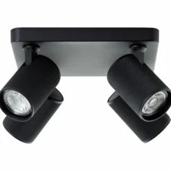 Luminaires Brilliant Spots Et Projecteurs|Plafonnier Brilliant Marty Noir, 4 lumières