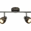 Luminaires Brilliant Éclairage Led|Plafonnier Brilliant MILANO LED Chrome, Noir, 2 lumières