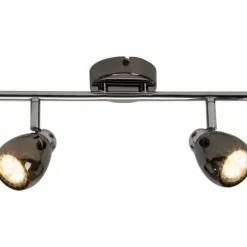 Luminaires Brilliant Éclairage Led|Plafonnier Brilliant MILANO LED Chrome, Noir, 2 lumières