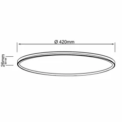 Luminaires Brilliant Éclairage Led|Plafonnier Brilliant Milton LED Blanc, 1 lumière