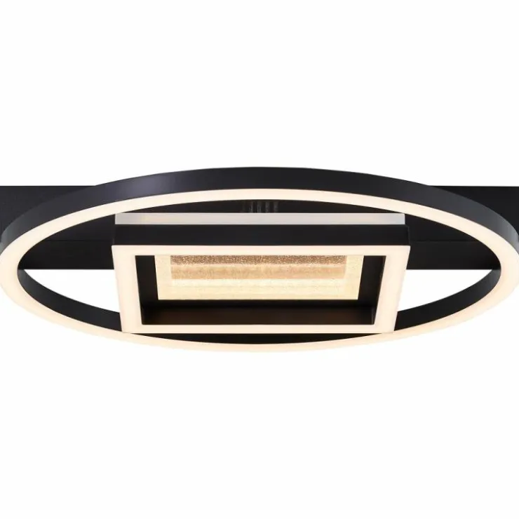 Luminaires Brilliant Éclairage Led|Plafonnier Brilliant Queens LED Noir, 1 lumière