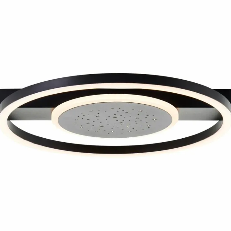 Luminaires Brilliant Éclairage Led|Plafonnier Brilliant Reno LED Noir, 1 lumière