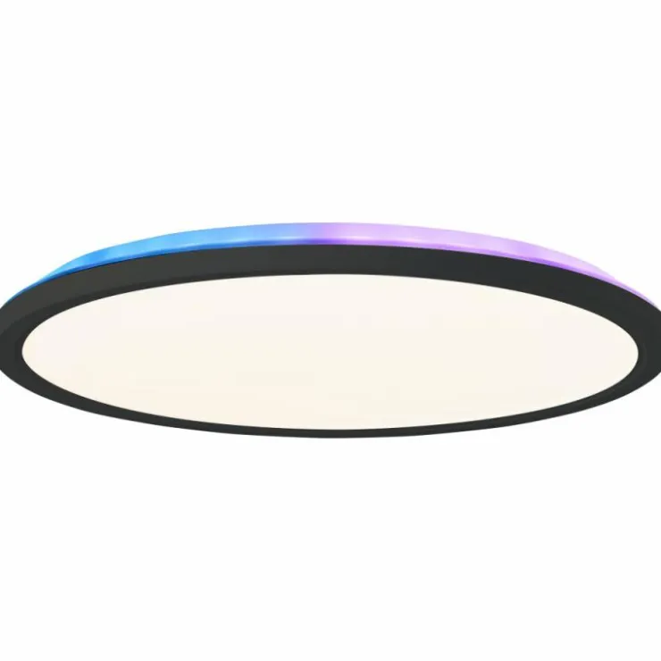 Luminaires Brilliant Éclairage Led|Plafonnier Brilliant Saltery LED Noir, Blanc, 1 lumière, Télécommandes, Changeur de couleurs