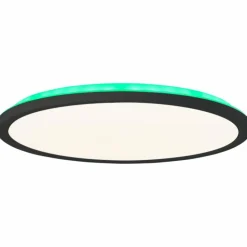 Luminaires Brilliant Éclairage Led|Plafonnier Brilliant Saltery LED Noir, Blanc, 1 lumière, Télécommandes, Changeur de couleurs