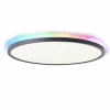 Luminaires Brilliant Éclairage Led|Plafonnier Brilliant Saltery LED Noir, Blanc, 1 lumière, Télécommandes, Changeur de couleurs