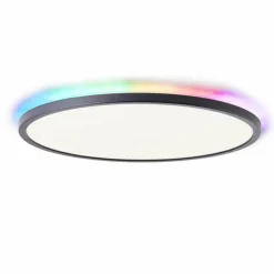 Luminaires Brilliant Éclairage Led|Plafonnier Brilliant Saltery LED Noir, Blanc, 1 lumière, Télécommandes, Changeur de couleurs
