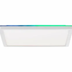 Luminaires Brilliant Éclairage Led|Plafonnier Brilliant Saltery LED Blanc, 1 lumière, Télécommandes, Changeur de couleurs