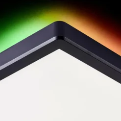 Luminaires Brilliant Éclairage Led|Plafonnier Brilliant Saltery LED Noir, Blanc, 1 lumière, Télécommandes, Changeur de couleurs