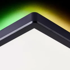 Luminaires Brilliant Éclairage Led|Plafonnier Brilliant Saltery LED Noir, Blanc, 1 lumière, Télécommandes, Changeur de couleurs