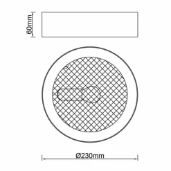 Luminaires Brilliant Plafonniers|Plafonnier Brilliant Sandros Noir, 1 lumière