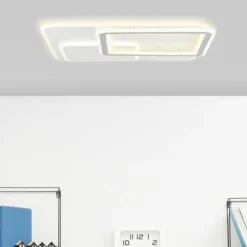 Luminaires Brilliant Éclairage Led|Plafonnier Brilliant Savare LED Gris, Blanc, 1 lumière, Télécommandes