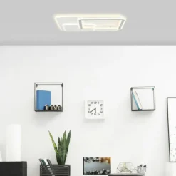 Luminaires Brilliant Éclairage Led|Plafonnier Brilliant Savare LED Gris, Blanc, 1 lumière, Télécommandes