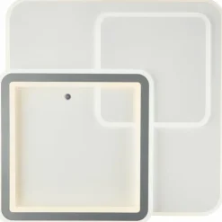 Luminaires Brilliant Éclairage Led|Plafonnier Brilliant Savare LED Gris, Blanc, 1 lumière, Télécommandes