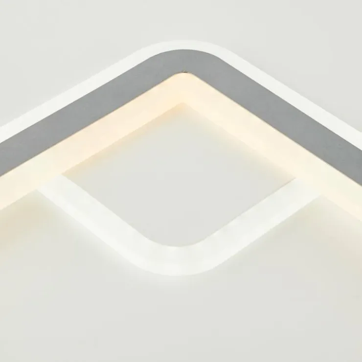 Luminaires Brilliant Éclairage Led|Plafonnier Brilliant Savare LED Gris, Blanc, 1 lumière, Télécommandes