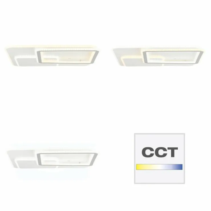 Luminaires Brilliant Éclairage Led|Plafonnier Brilliant Savare LED Gris, Blanc, 1 lumière, Télécommandes