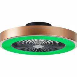 Plafonnier Brilliant Slimline LED Noir, 1 lumière, Télécommandes