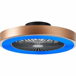 Plafonnier Brilliant Slimline LED Noir, 1 lumière, Télécommandes