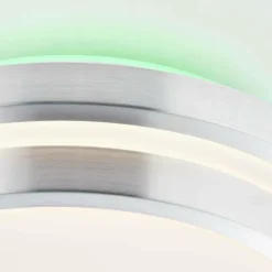 Luminaires Brilliant Éclairage Led|Plafonnier Brilliant Vilma LED Argenté, 1 lumière, Télécommandes, Changeur de couleurs