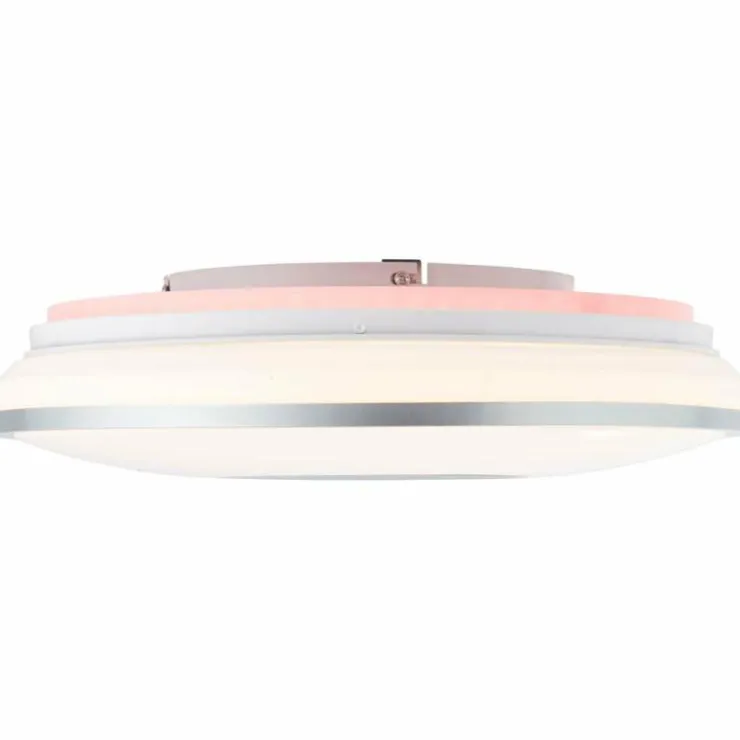 Luminaires Brilliant Éclairage Led|Plafonnier Brilliant Visitation LED Argenté, 1 lumière, Télécommandes, Changeur de couleurs