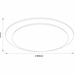 Luminaires Brilliant Éclairage Led|Plafonnier Brilliant Vittoria LED Blanc, 1 lumière