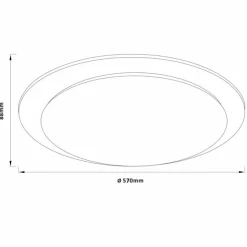 Luminaires Brilliant Éclairage Led|Plafonnier Brilliant Vittoria LED Blanc, 1 lumière, Télécommandes