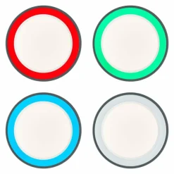 Plafonnier Brilliant-Leuchten Tessy LED Noir, 1 lumière, Télécommandes, Changeur de couleurs