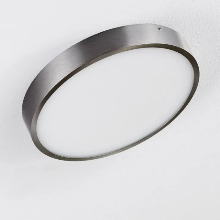 hofstein Éclairage Led|Plafonnier Broglen LED Nickel mat, 1 lumière