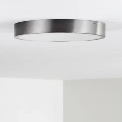 hofstein Éclairage Led|Plafonnier Broglen LED Nickel mat, 1 lumière