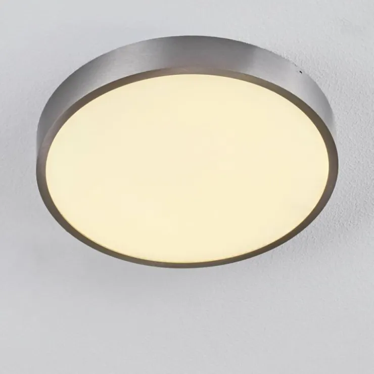 hofstein Éclairage Led|Plafonnier Broglen LED Nickel mat, 1 lumière
