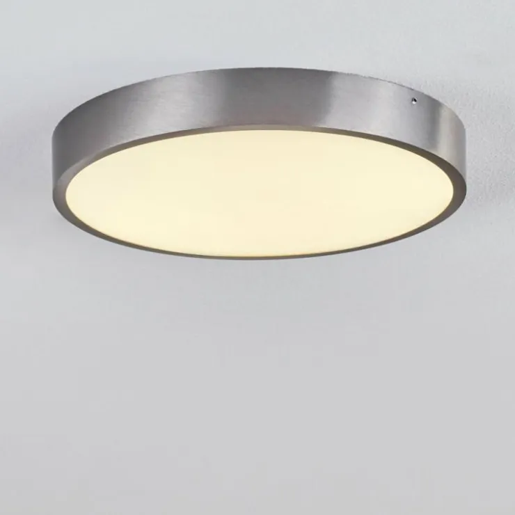 hofstein Éclairage Led|Plafonnier Broglen LED Nickel mat, 1 lumière