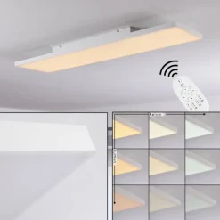 hofstein Éclairage Led|Plafonnier Buenaventura LED Blanc, 1 lumière, Télécommandes