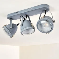 hofstein Spots Et Projecteurs|Plafonnier Butikon Gris, 3 lumières