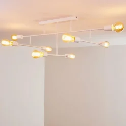 hofstein Plafonniers|Plafonnier Cahaba Blanc, 8 lumières
