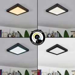 hofstein Éclairage Led|Plafonnier Canditas LED Noir, 1 lumière