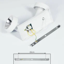 hofstein Spots Et Projecteurs|Plafonnier Chagres Blanc, 2 lumières