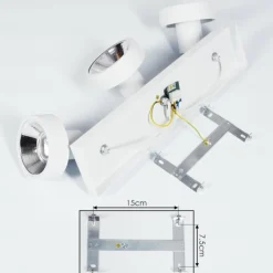 hofstein Spots Et Projecteurs|Plafonnier Chagres Blanc, 3 lumières